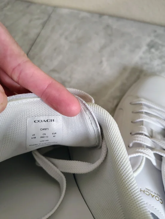 Coach White Leather Low Top Sneakers Women’s Size 9.5 NIB - Picture 8 of 14